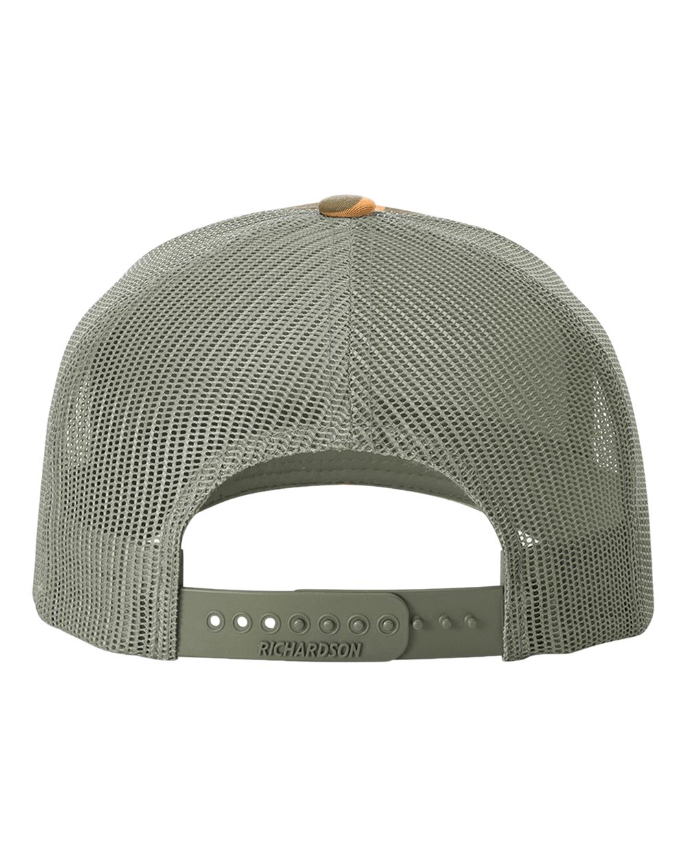 Richardson 112PFP Duck Camo Series - Snap-back Truckers Hat - Custom Branded Laser Engraved Leatherette Patch