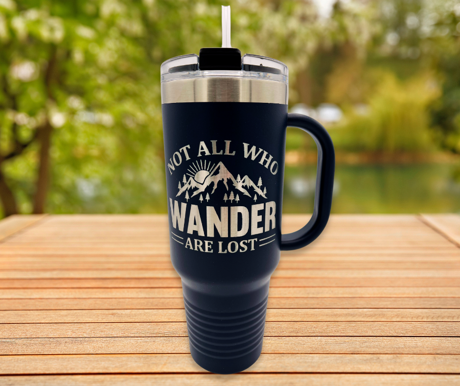 Retired Camper 40oz Polar Camel Travel Mug Custom Engraved