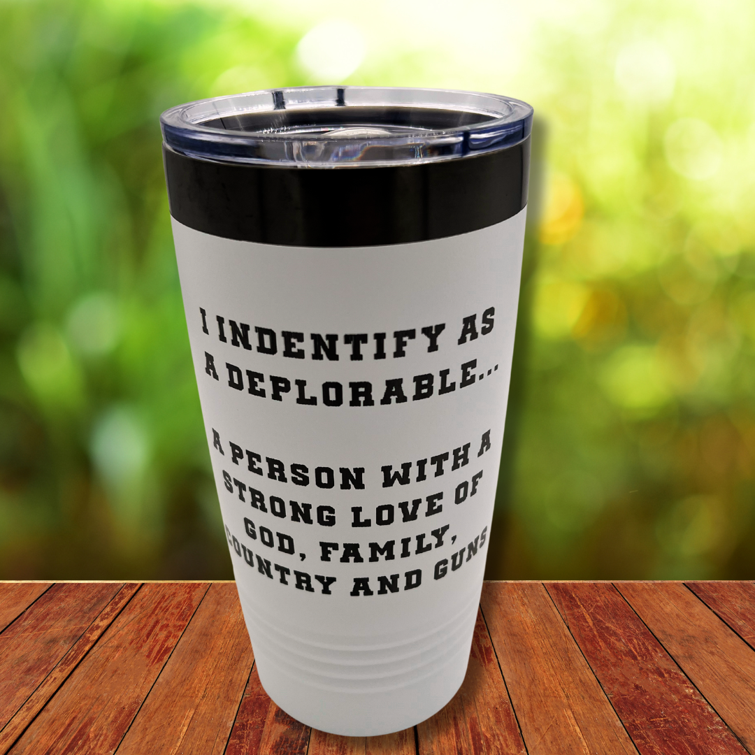 20oz Polar Camel Tumbler Identify as a Deplorable