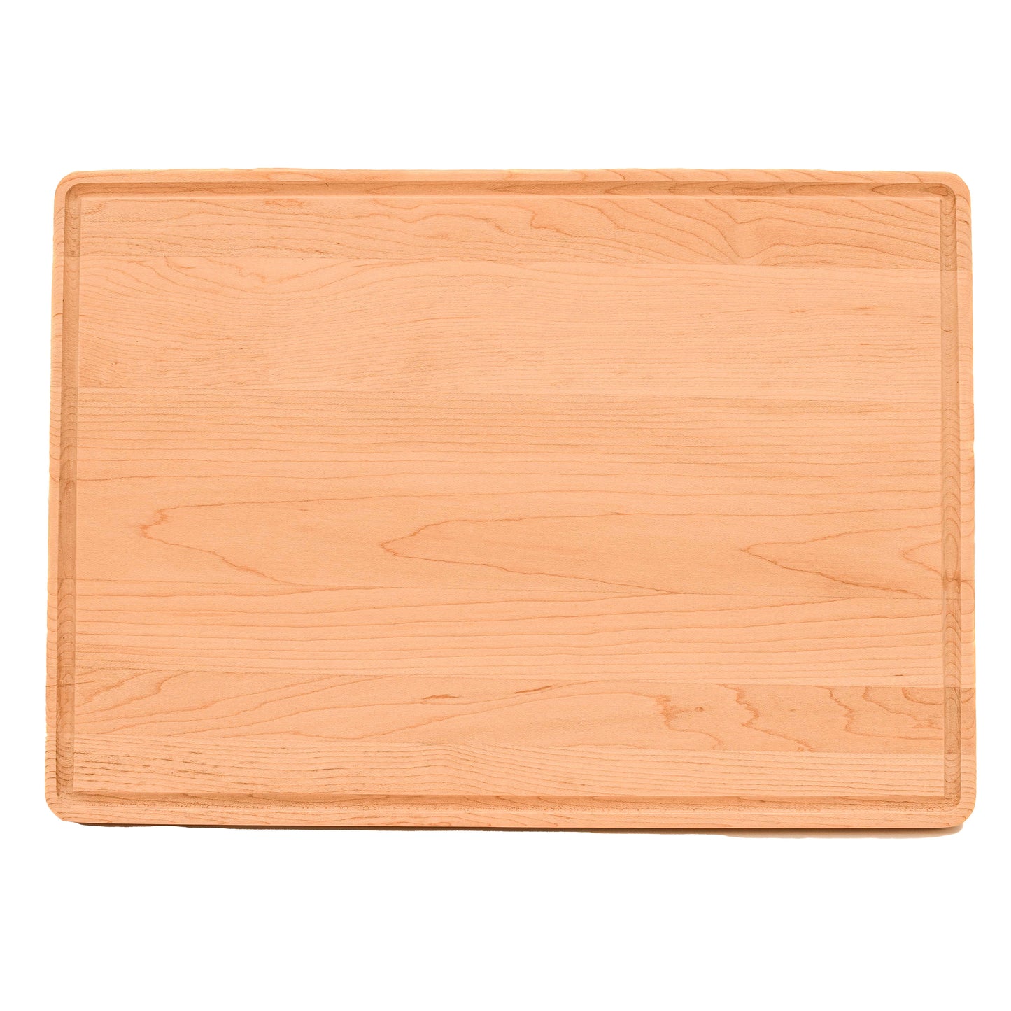 Custom Monogram Engraved Large Maple Cutting Board with Juice Groove 13-3/4" x 9-3/4