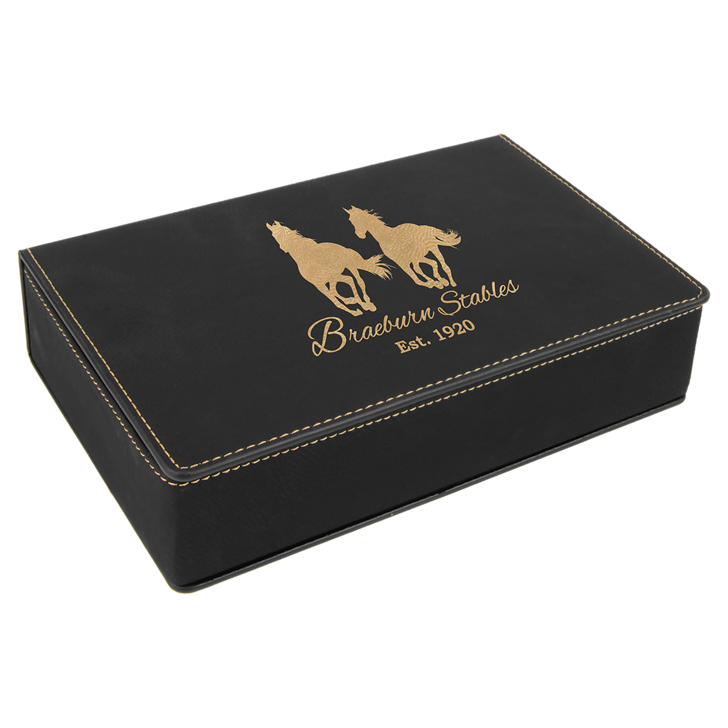 6 oz. Custom Engraved Leatherette Flask Gift Set