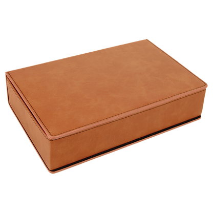6 oz. Custom Engraved Leatherette Flask Gift Set