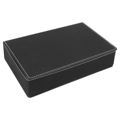 6 oz. Custom Engraved Leatherette Flask Gift Set
