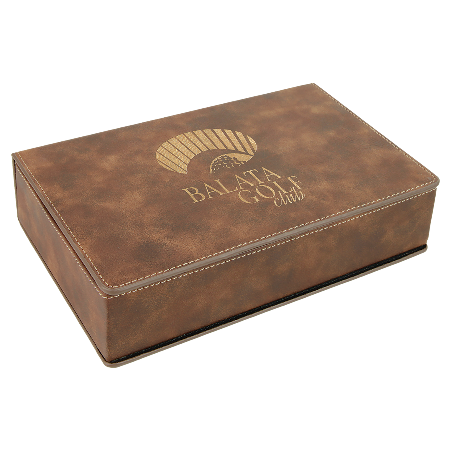 6 oz. Custom Engraved Leatherette Flask Gift Set
