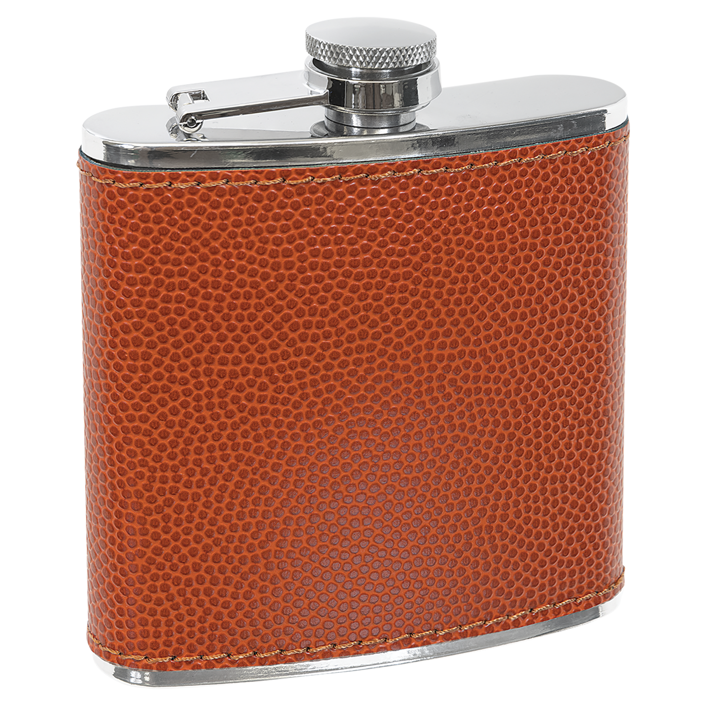 6 oz. Laserable Leatherette Stainless Steel Flask