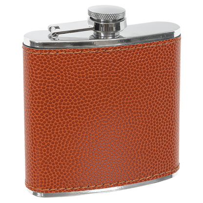6 oz. Laserable Leatherette Stainless Steel Flask