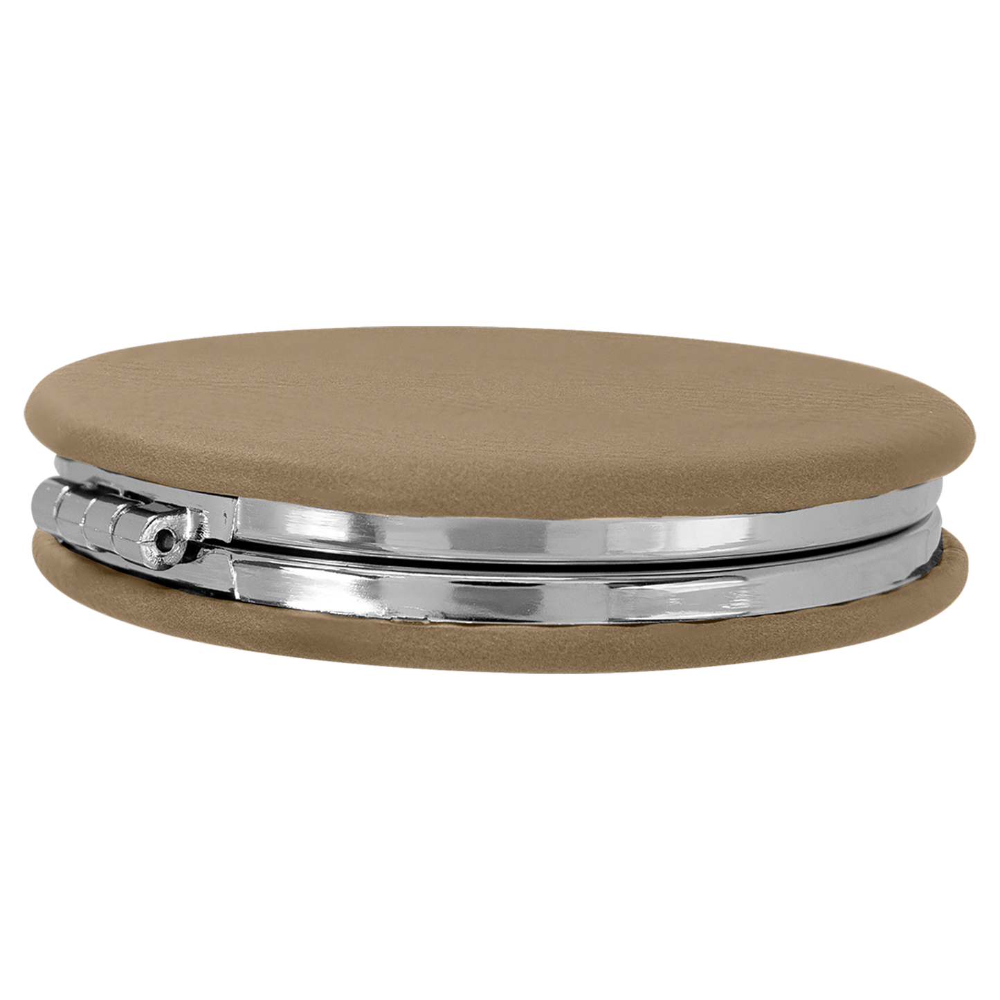 2 1/2" Custom Engraved Leatherette Compact Mirror