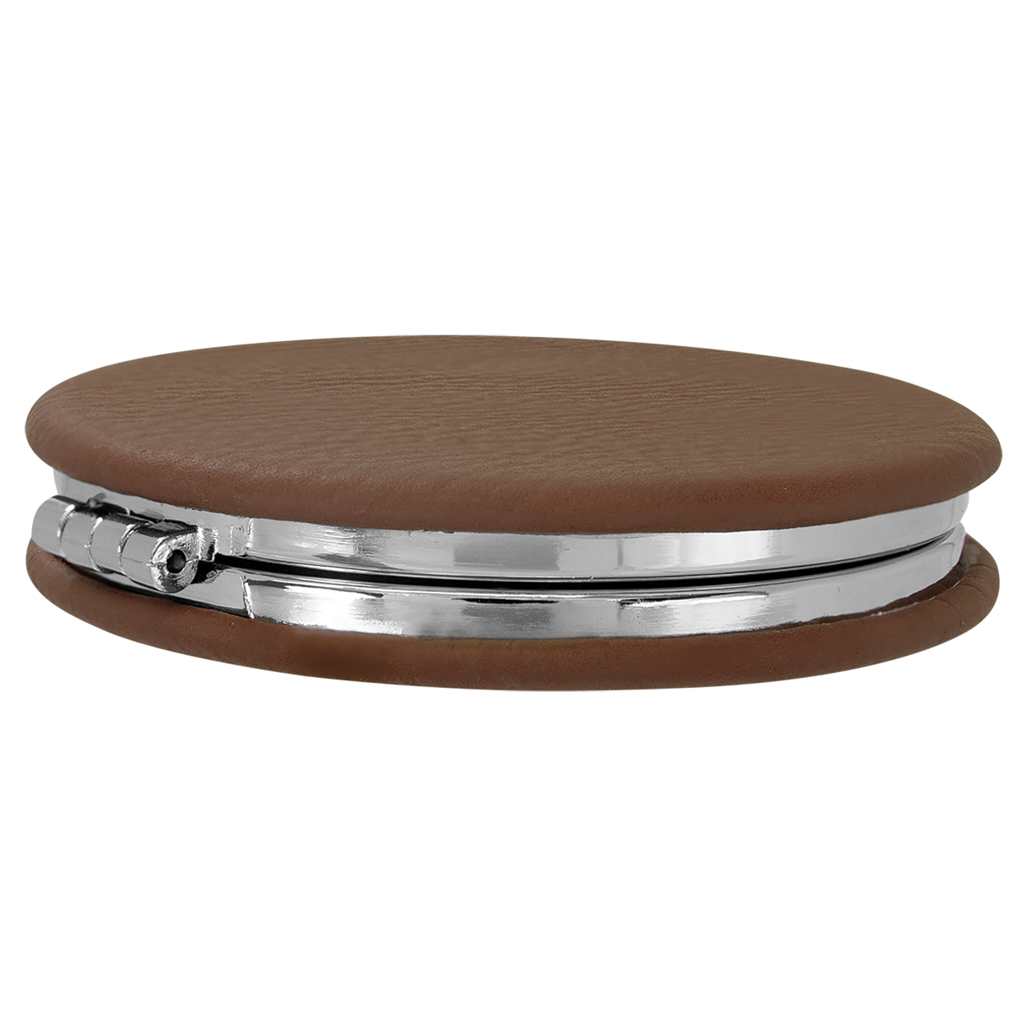 2 1/2" Custom Engraved Leatherette Compact Mirror