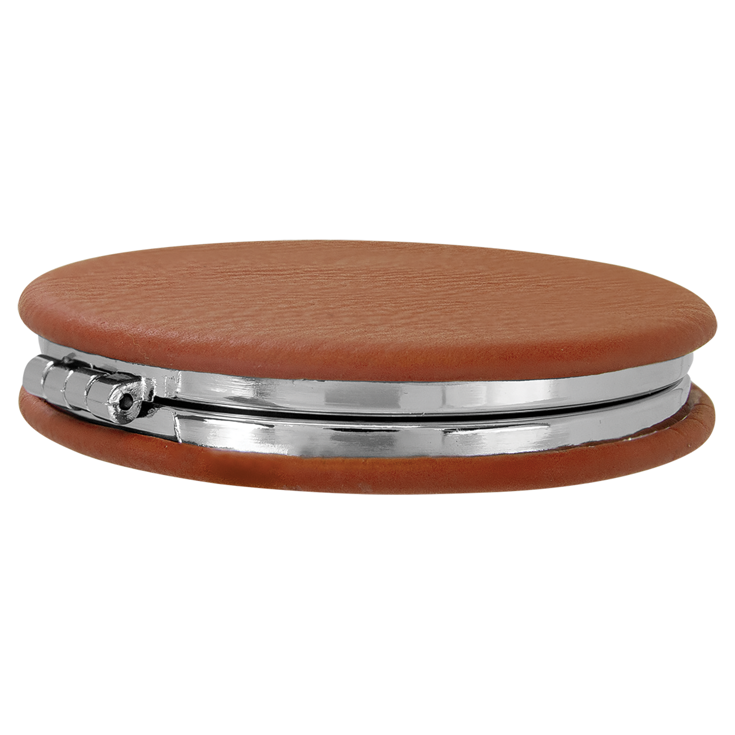 2 1/2" Custom Engraved Leatherette Compact Mirror