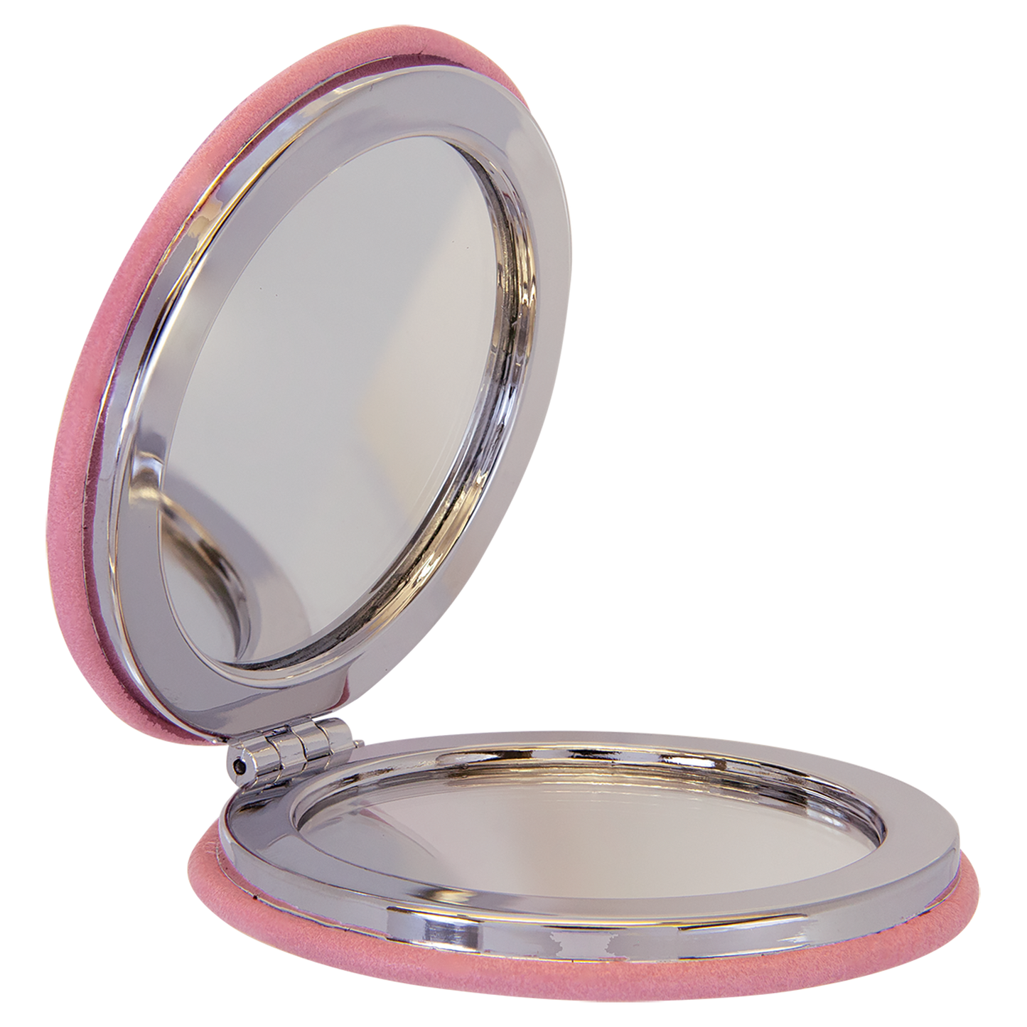 2 1/2" Custom Engraved Leatherette Compact Mirror