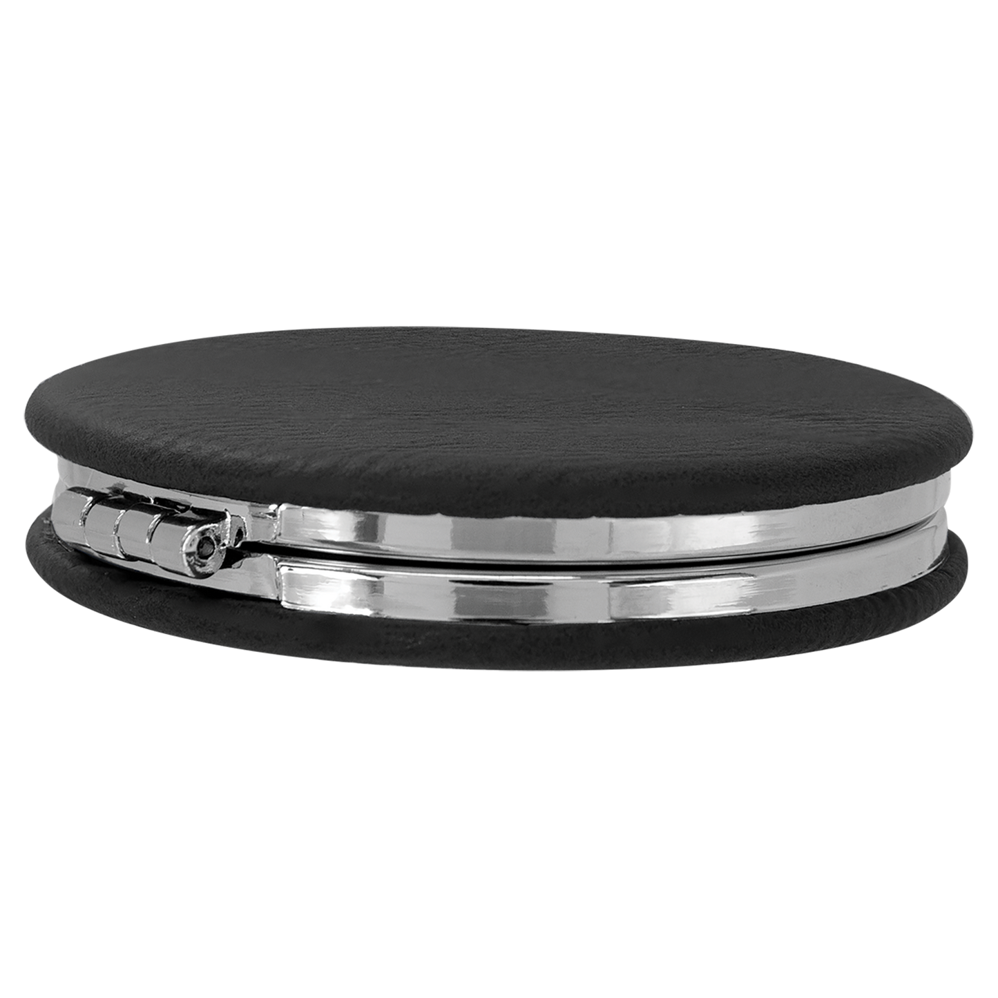 2 1/2" Custom Engraved Leatherette Compact Mirror