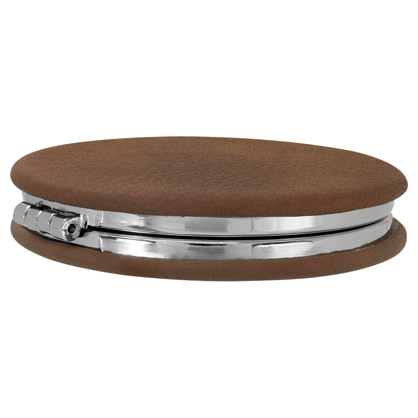 2 1/2" Custom Engraved Leatherette Compact Mirror