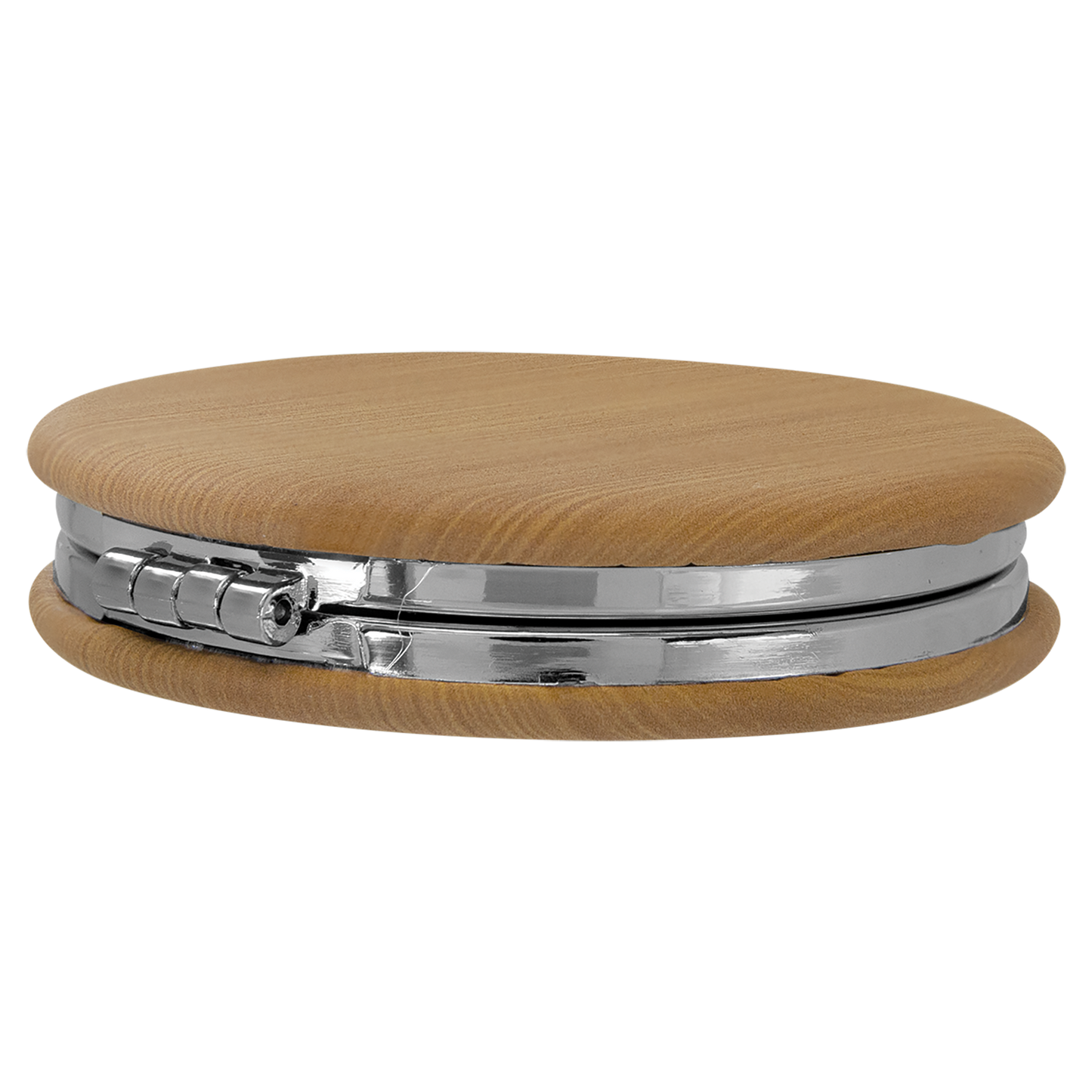 2 1/2" Custom Engraved Leatherette Compact Mirror