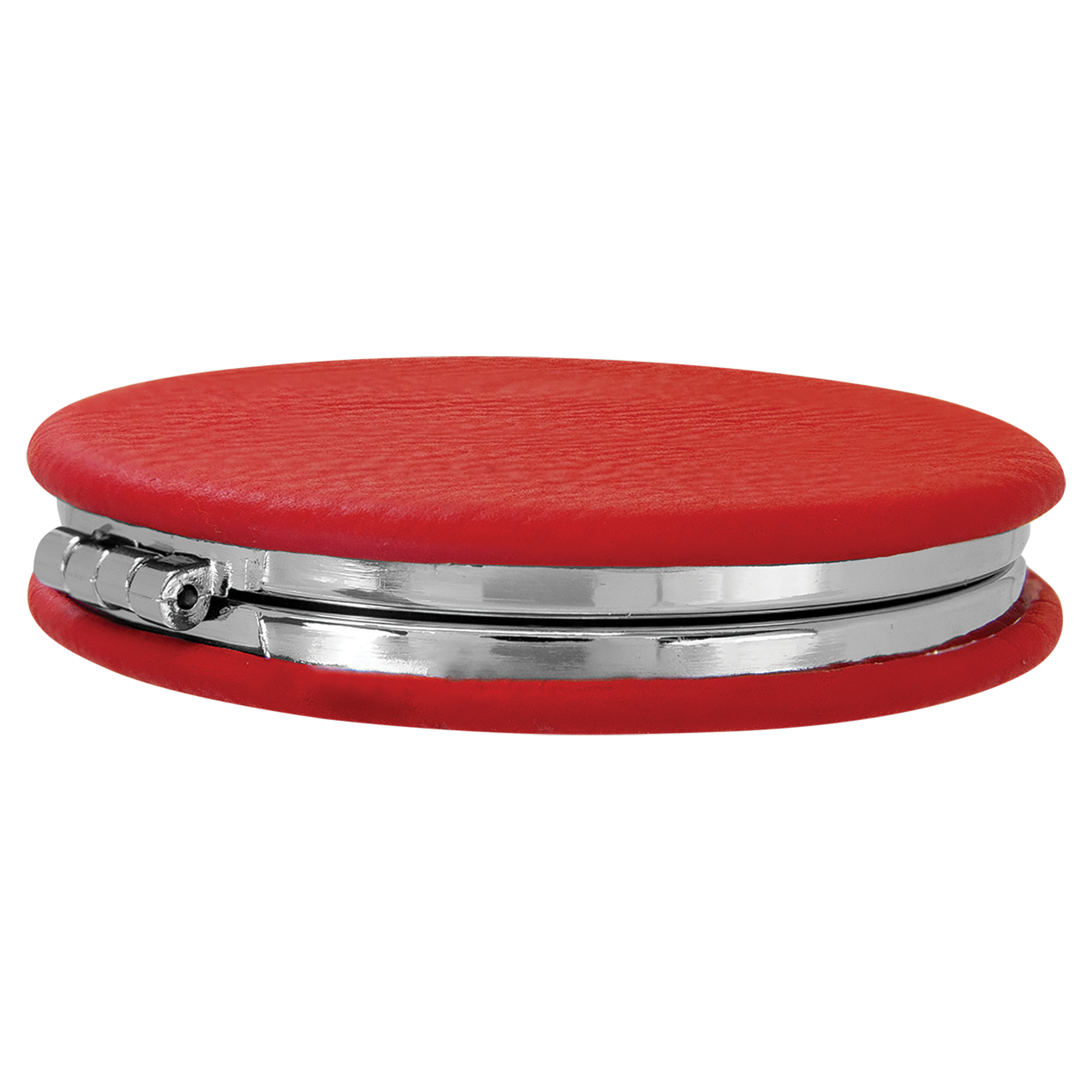 2 1/2" Custom Engraved Leatherette Compact Mirror