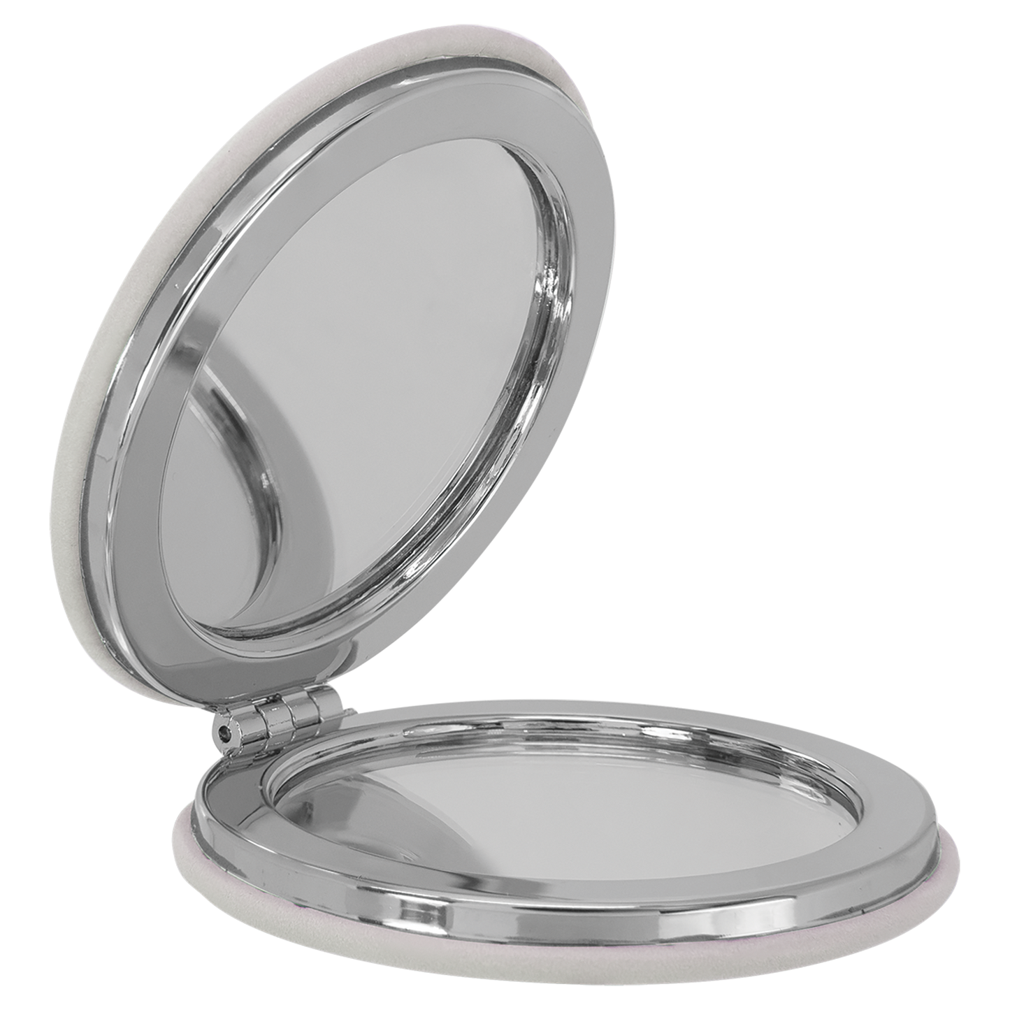 2 1/2" Custom Engraved Leatherette Compact Mirror