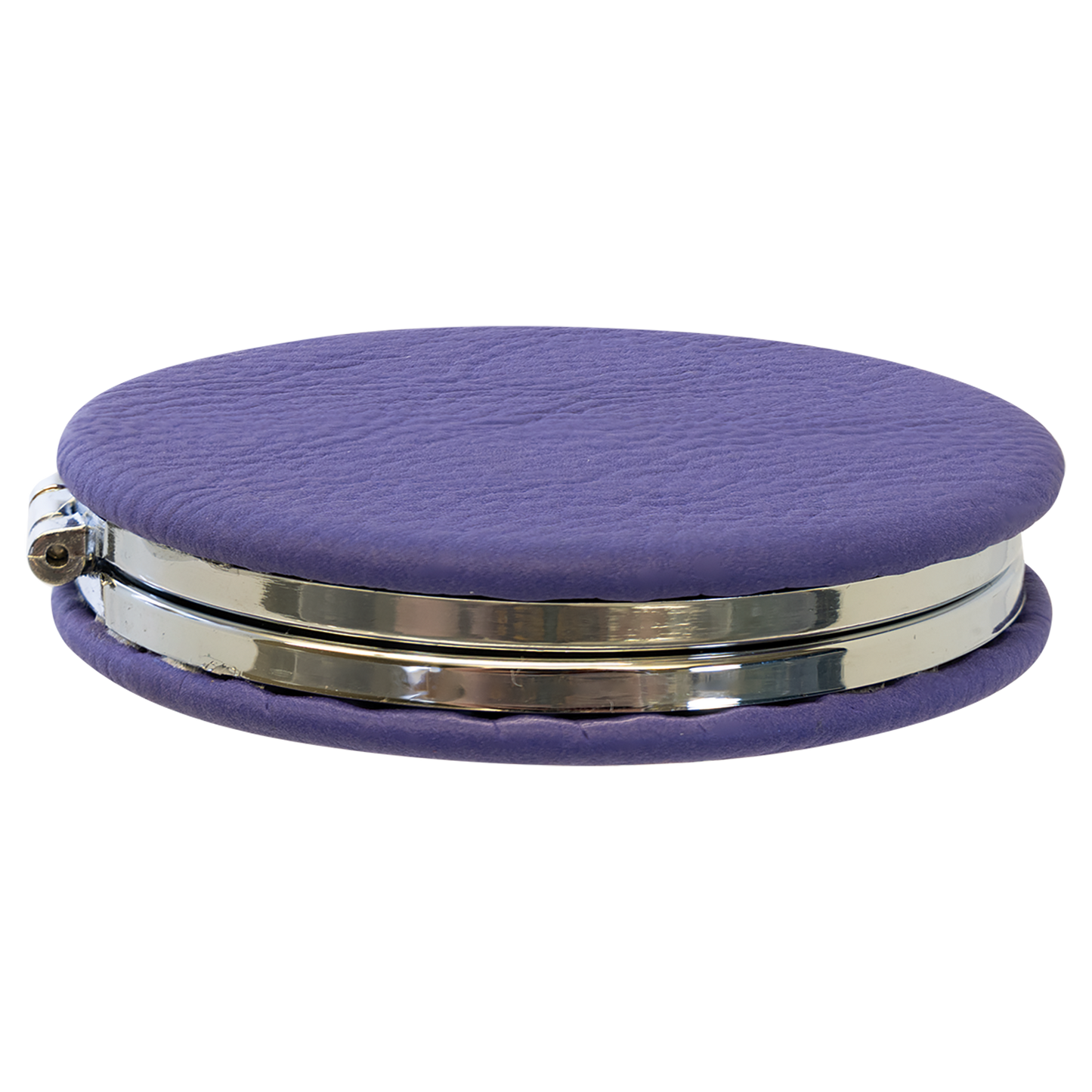 2 1/2" Custom Engraved Leatherette Compact Mirror