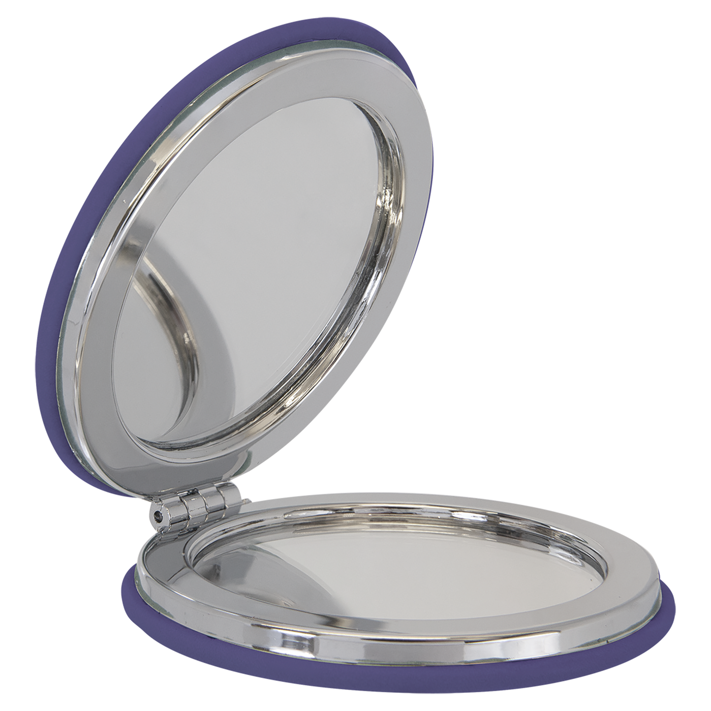 2 1/2" Custom Engraved Leatherette Compact Mirror