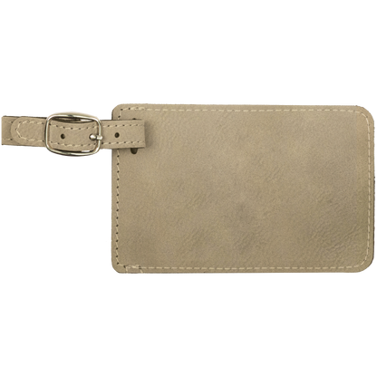 4 1/4" x 2 3/4" Custom Engraved Leatherette Luggage Tag