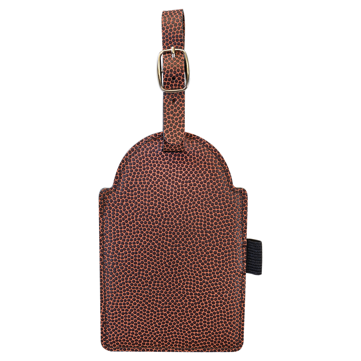 5" x 3 1/4" Custom Engraved Leatherette Golf Bag Tag with 3 Wooden Tees