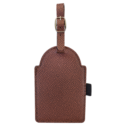 5" x 3 1/4" Custom Engraved Leatherette Golf Bag Tag with 3 Wooden Tees