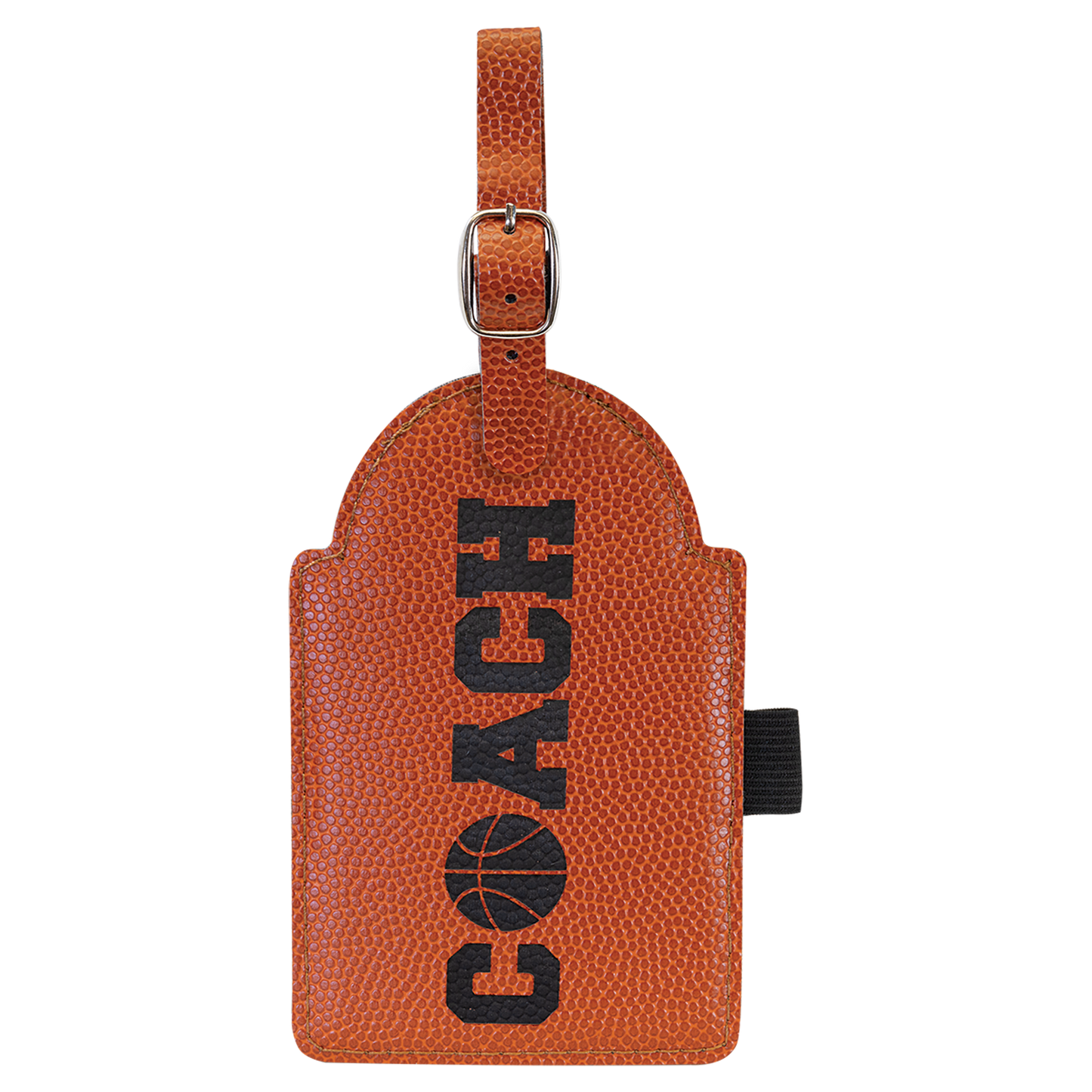 5" x 3 1/4" Custom Engraved Leatherette Golf Bag Tag with 3 Wooden Tees