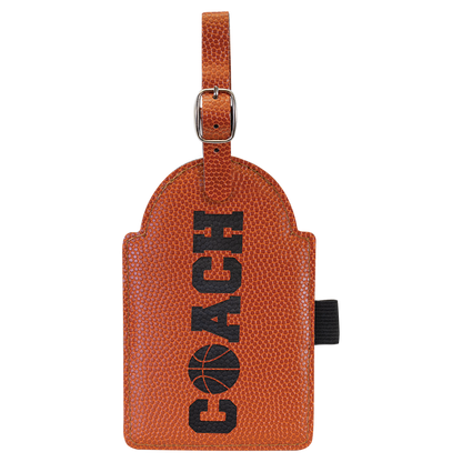 5" x 3 1/4" Custom Engraved Leatherette Golf Bag Tag with 3 Wooden Tees