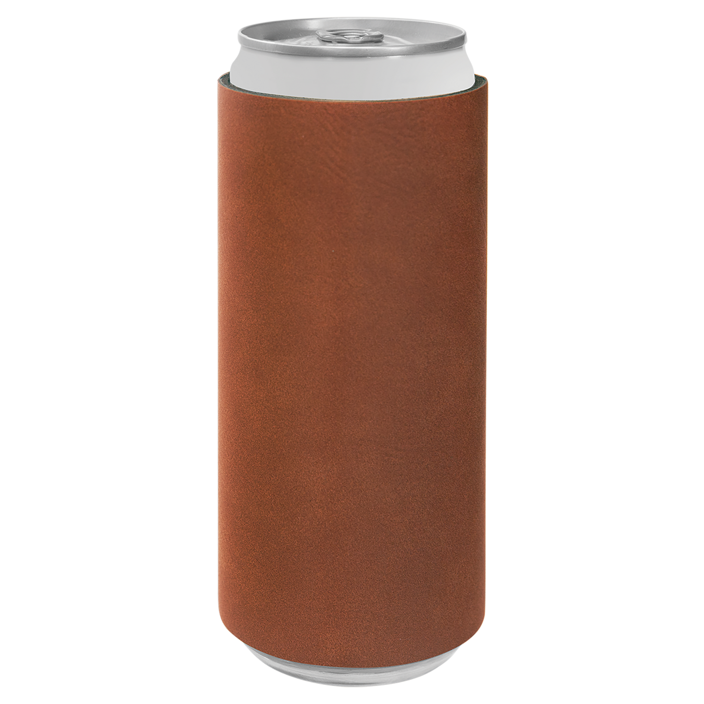 Custom Laser Engraved Slim Leatherette Beverage Holder (Koozie) - Upload Your Logo, Brand, or Image