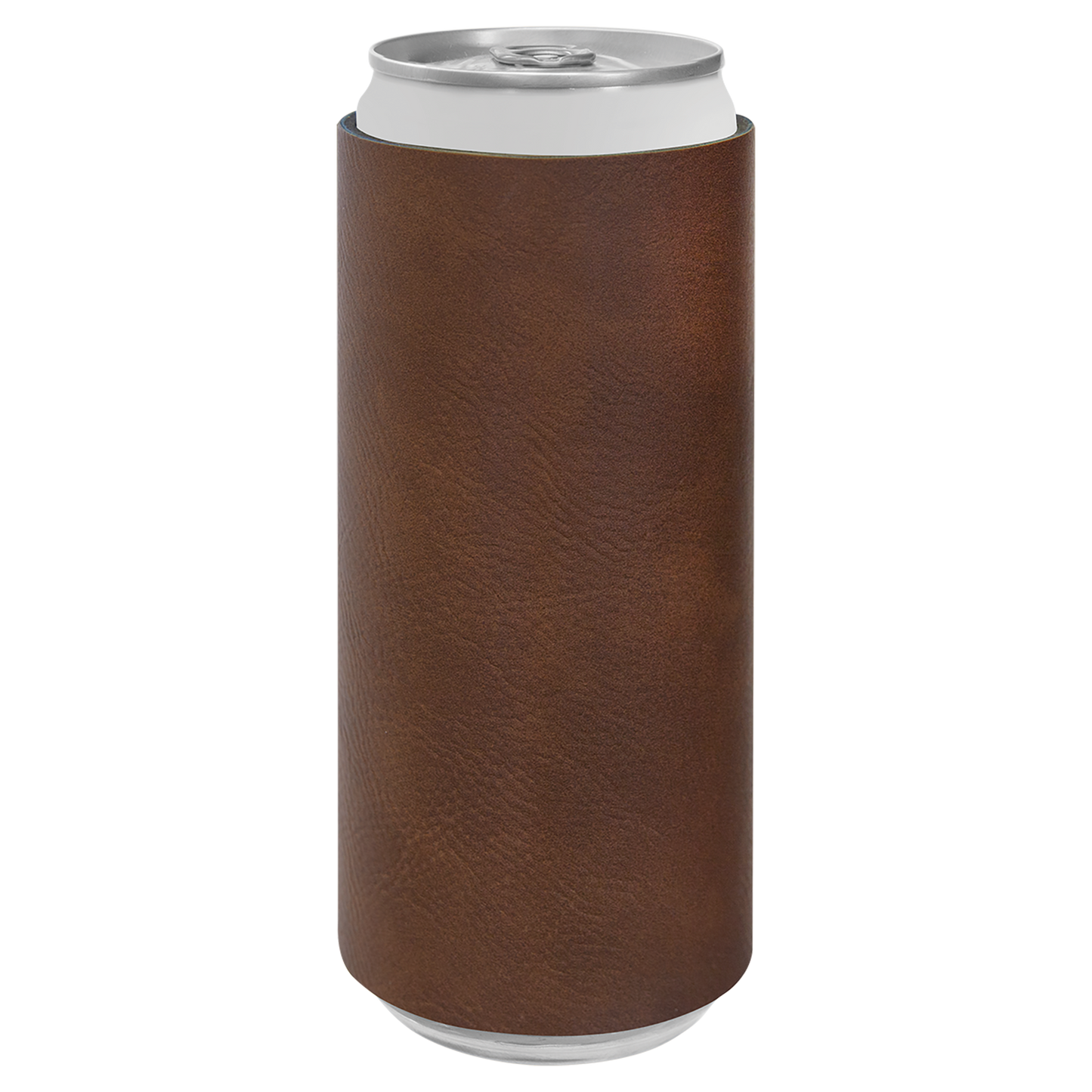 Custom Laser Engraved Slim Leatherette Beverage Holder (Koozie) - Upload Your Logo, Brand, or Image