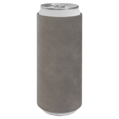 Custom Laser Engraved Slim Leatherette Beverage Holder (Koozie) - Upload Your Logo, Brand, or Image
