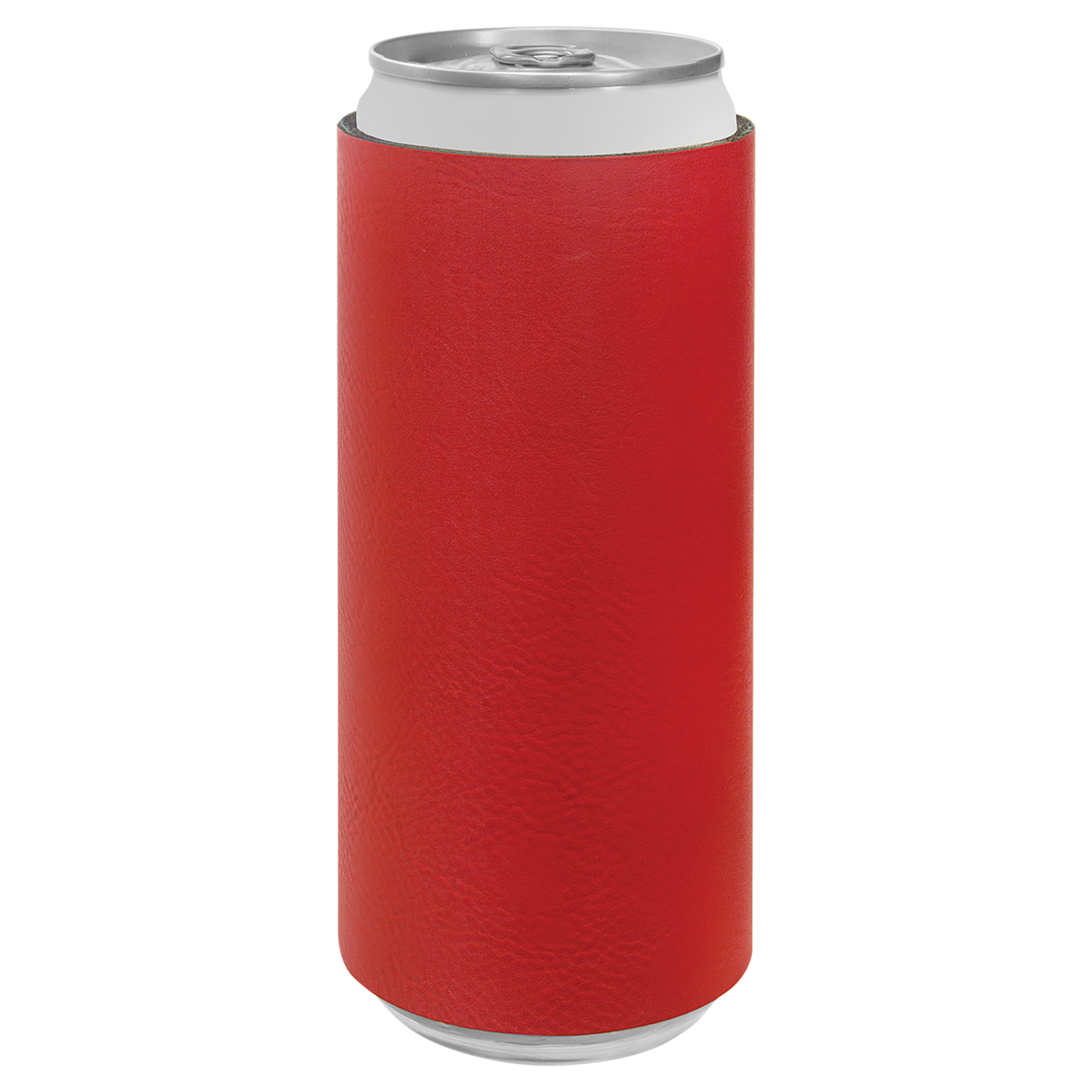 Custom Laser Engraved Slim Leatherette Beverage Holder (Koozie) - Upload Your Logo, Brand, or Image