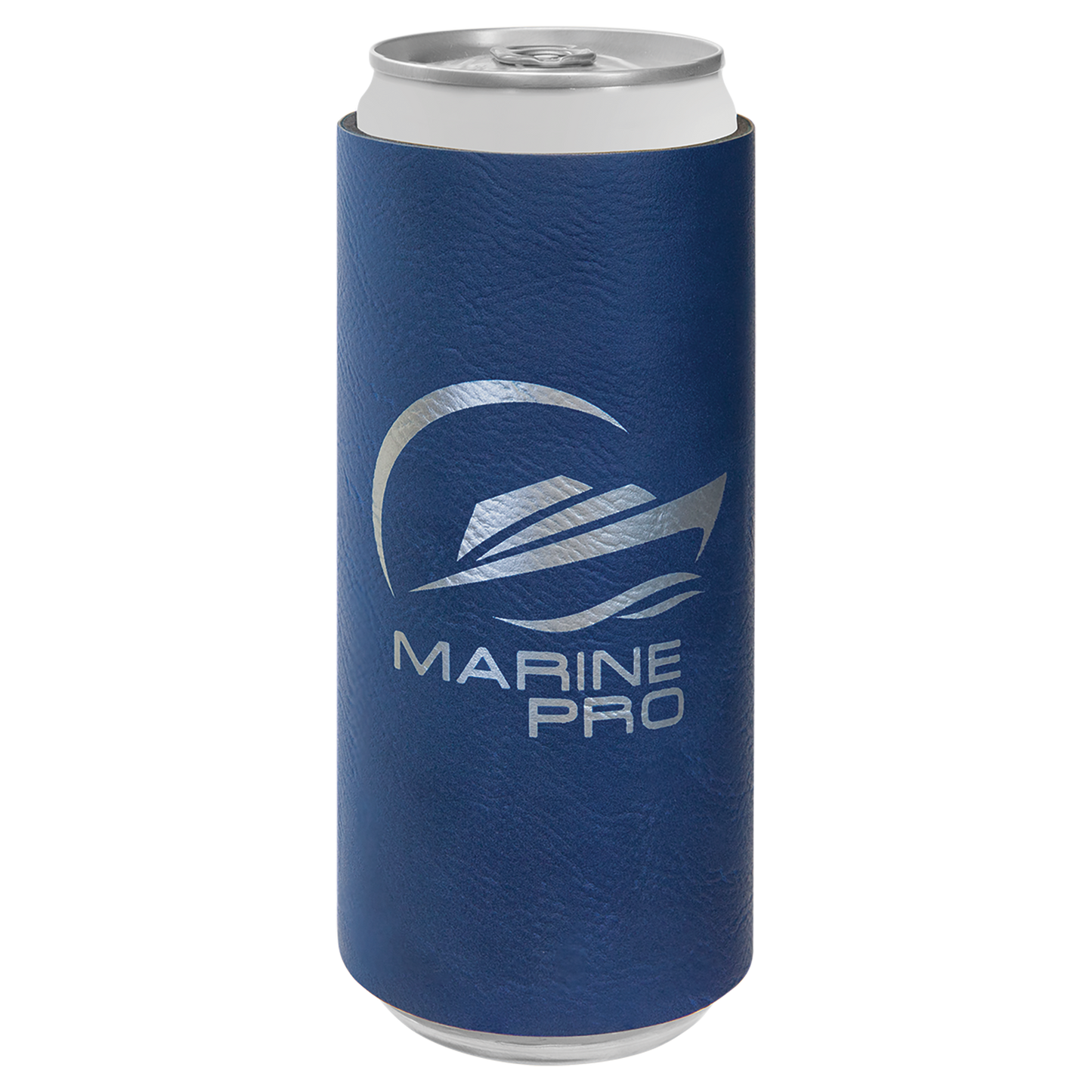 Custom Laser Engraved Slim Leatherette Beverage Holder (Koozie) - Upload Your Logo, Brand, or Image