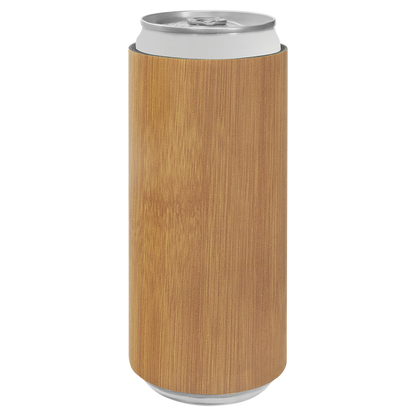Custom Laser Engraved Slim Leatherette Beverage Holder (Koozie) - Upload Your Logo, Brand, or Image