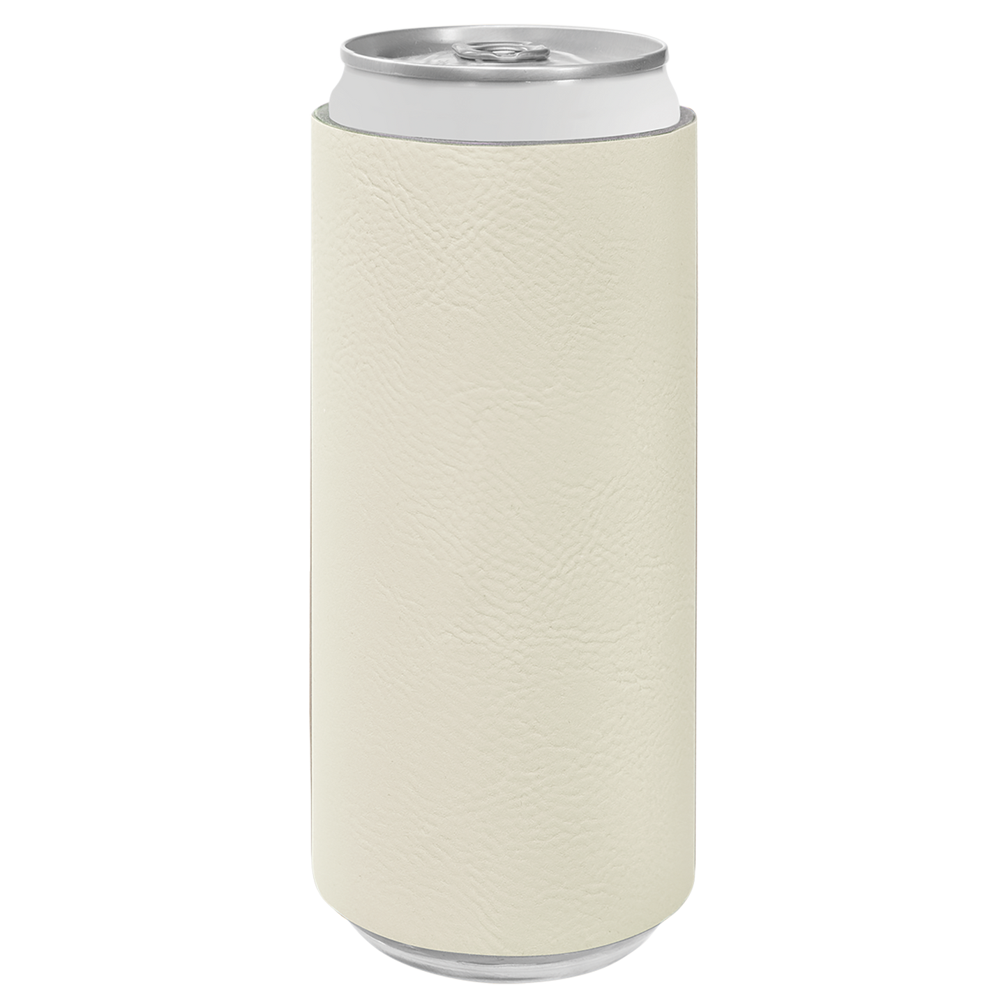 Custom Laser Engraved Slim Leatherette Beverage Holder (Koozie) - Upload Your Logo, Brand, or Image