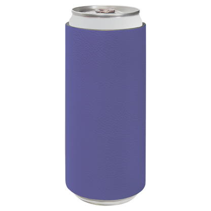 Custom Laser Engraved Slim Leatherette Beverage Holder (Koozie) - Upload Your Logo, Brand, or Image