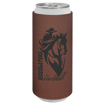 Custom Laser Engraved Slim Leatherette Beverage Holder (Koozie) - Upload Your Logo, Brand, or Image