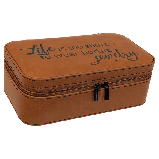 Rawhide 7 1/2" X 4 1/2" Laserable Leatherette Jewelry Box