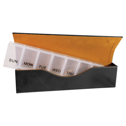 9 3/4" x 2 1/2" Laserable Leatherette Pill Box