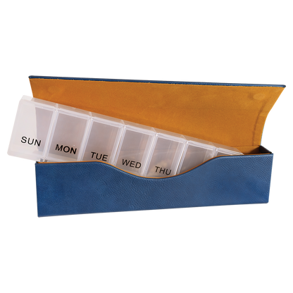 9 3/4" x 2 1/2" Laserable Leatherette Pill Box