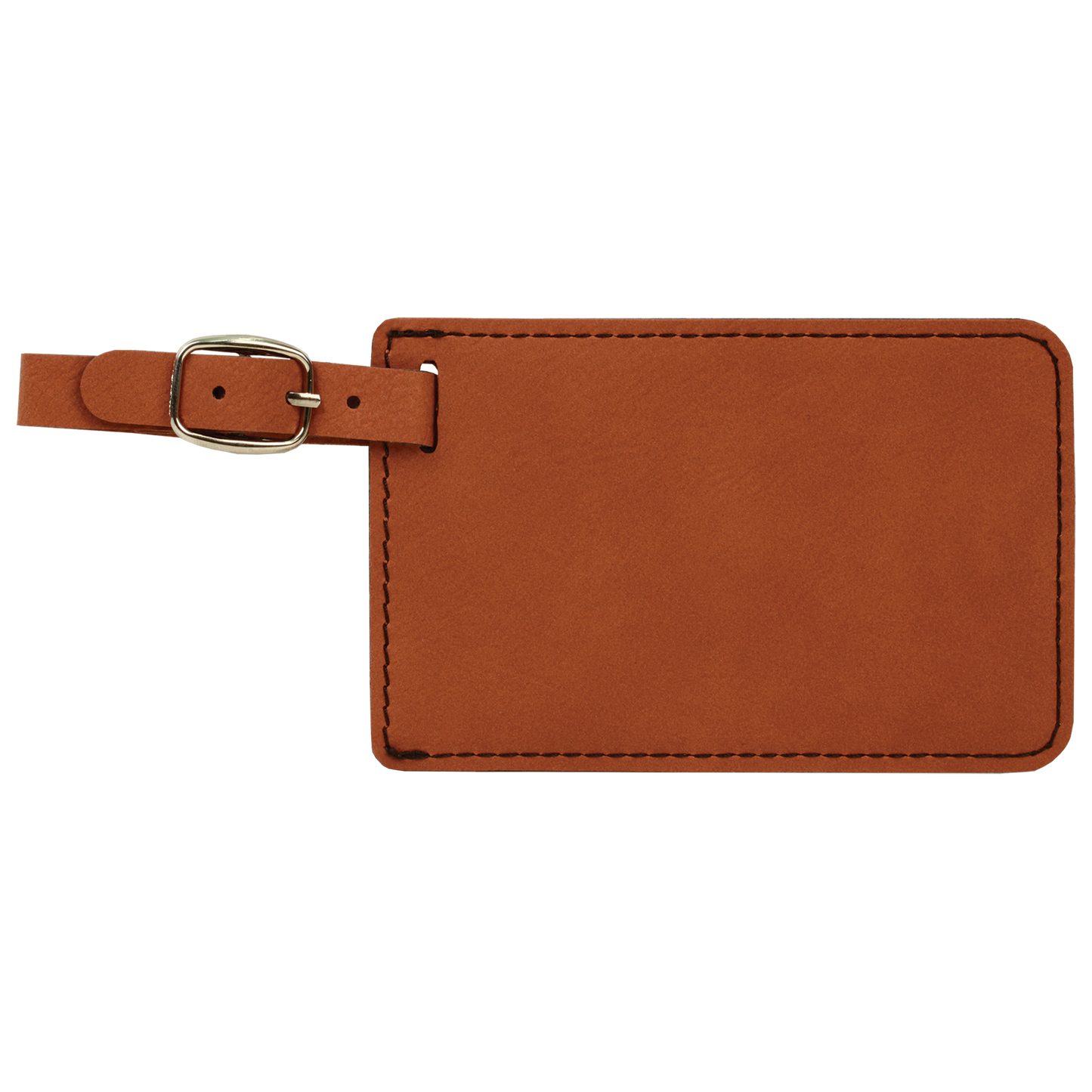 4 1/4" x 2 3/4" Custom Engraved Leatherette Luggage Tag