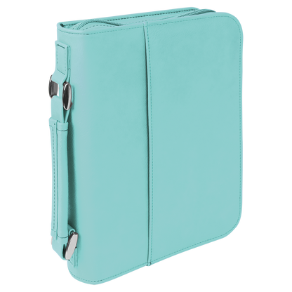 6 3/4" x 9 1/4" Leatherette Book/Bible Cover with Handle & Zipper