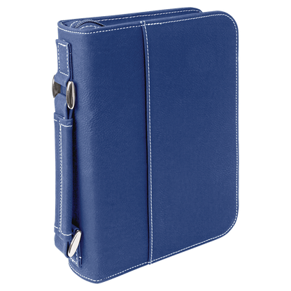 6 3/4" x 9 1/4" Leatherette Book/Bible Cover with Handle & Zipper