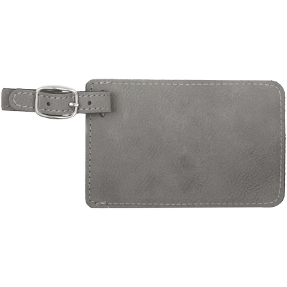 4 1/4" x 2 3/4" Custom Engraved Leatherette Luggage Tag