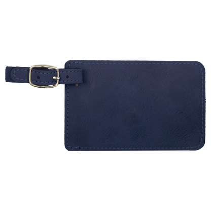 4 1/4" x 2 3/4" Custom Engraved Leatherette Luggage Tag
