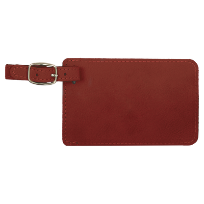 4 1/4" x 2 3/4" Custom Engraved Leatherette Luggage Tag