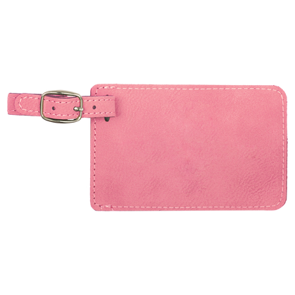 4 1/4" x 2 3/4" Custom Engraved Leatherette Luggage Tag