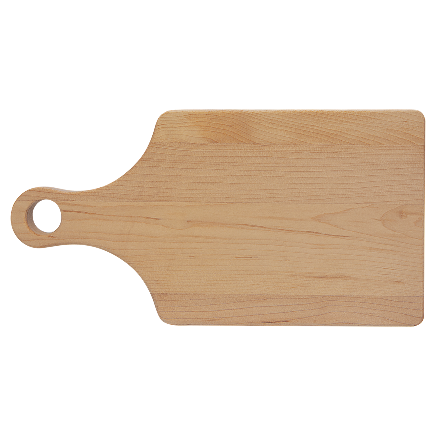 Custom Branded Maple Paddle Cutting Board with Drip Ring