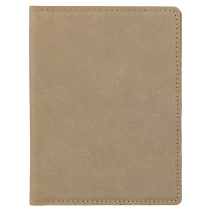 4 1/4" x 5 1/2" Custom Engraved Leatherette Passport Holder