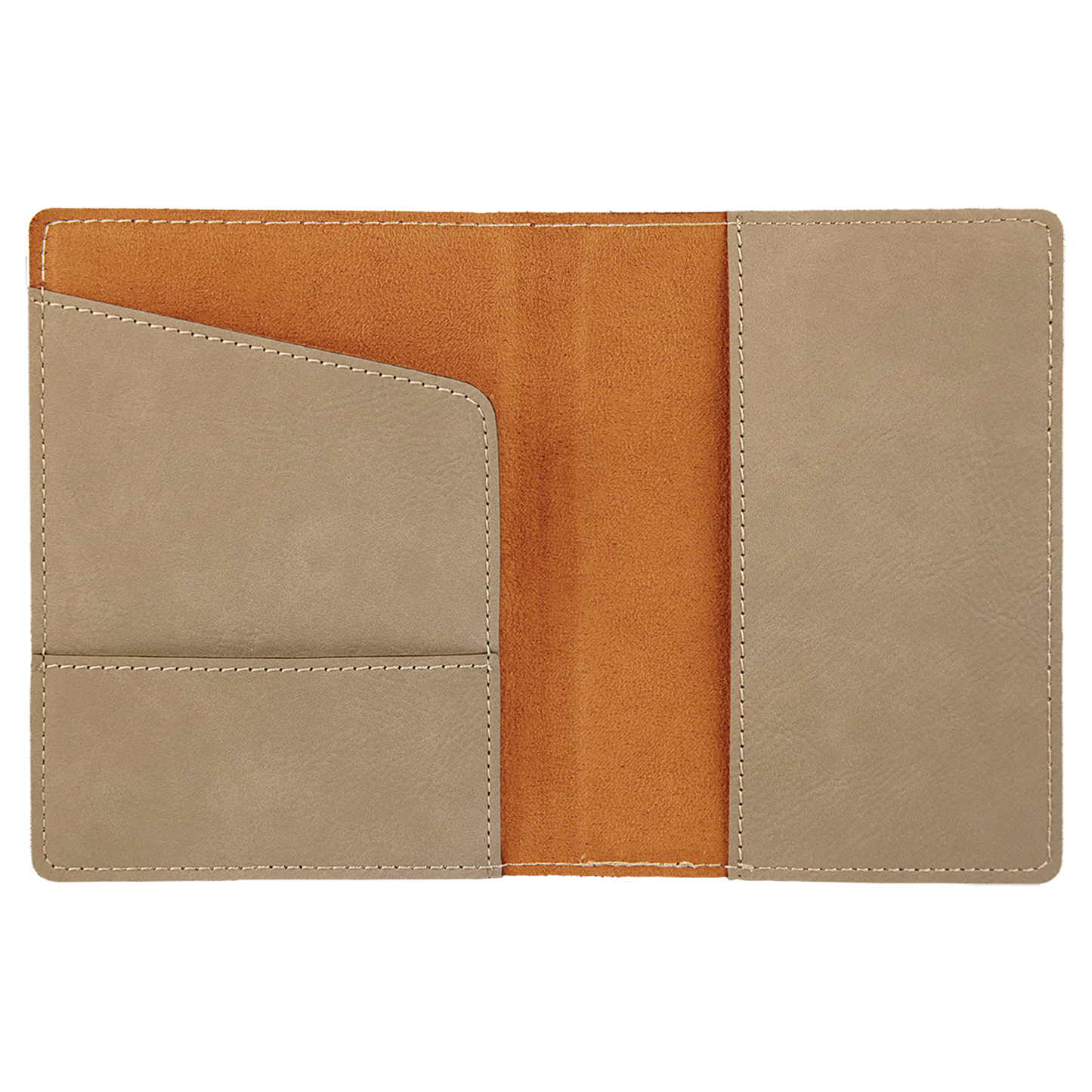 4 1/4" x 5 1/2" Custom Engraved Leatherette Passport Holder