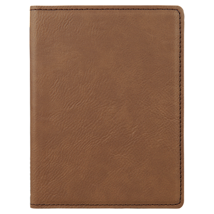 4 1/4" x 5 1/2" Custom Engraved Leatherette Passport Holder