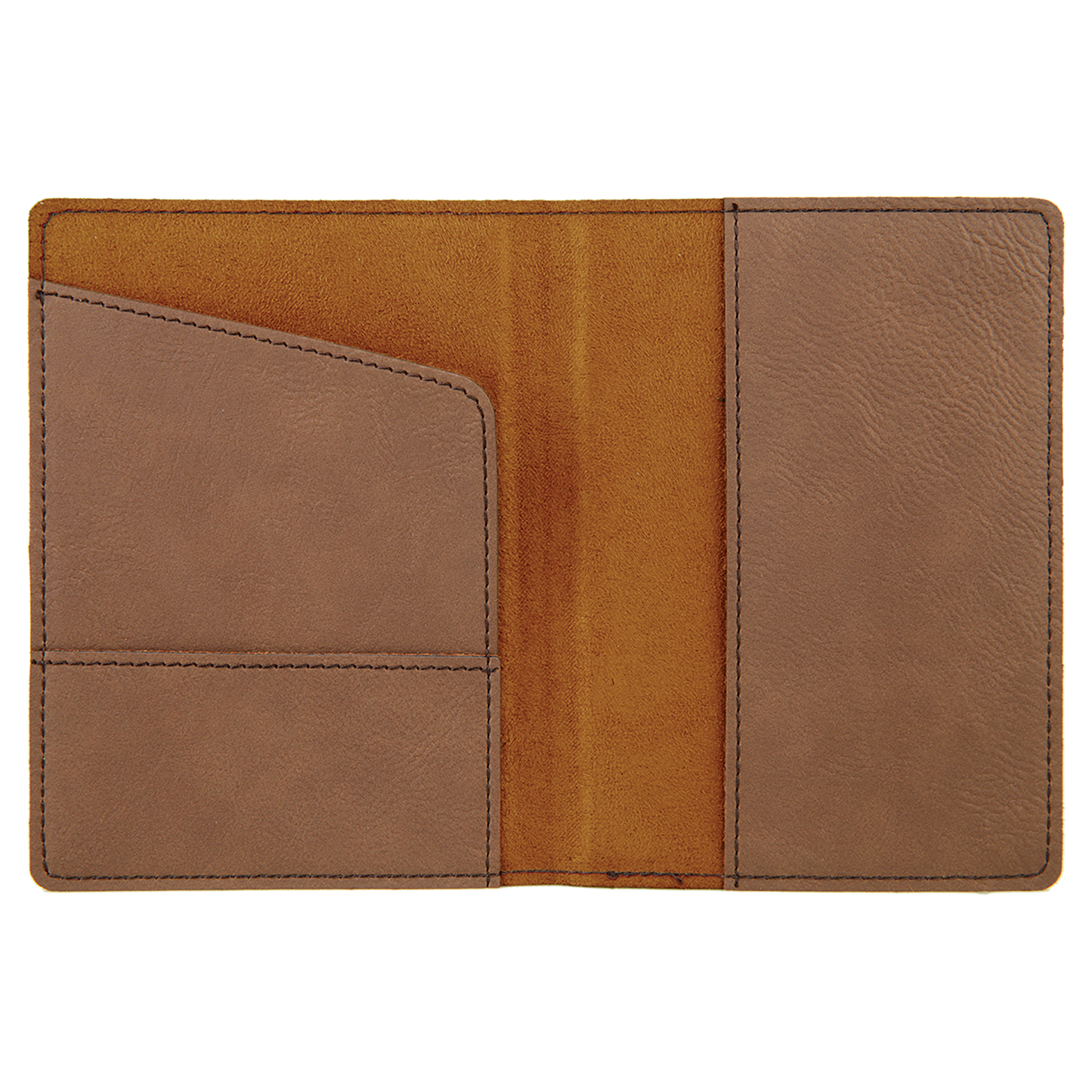 4 1/4" x 5 1/2" Custom Engraved Leatherette Passport Holder